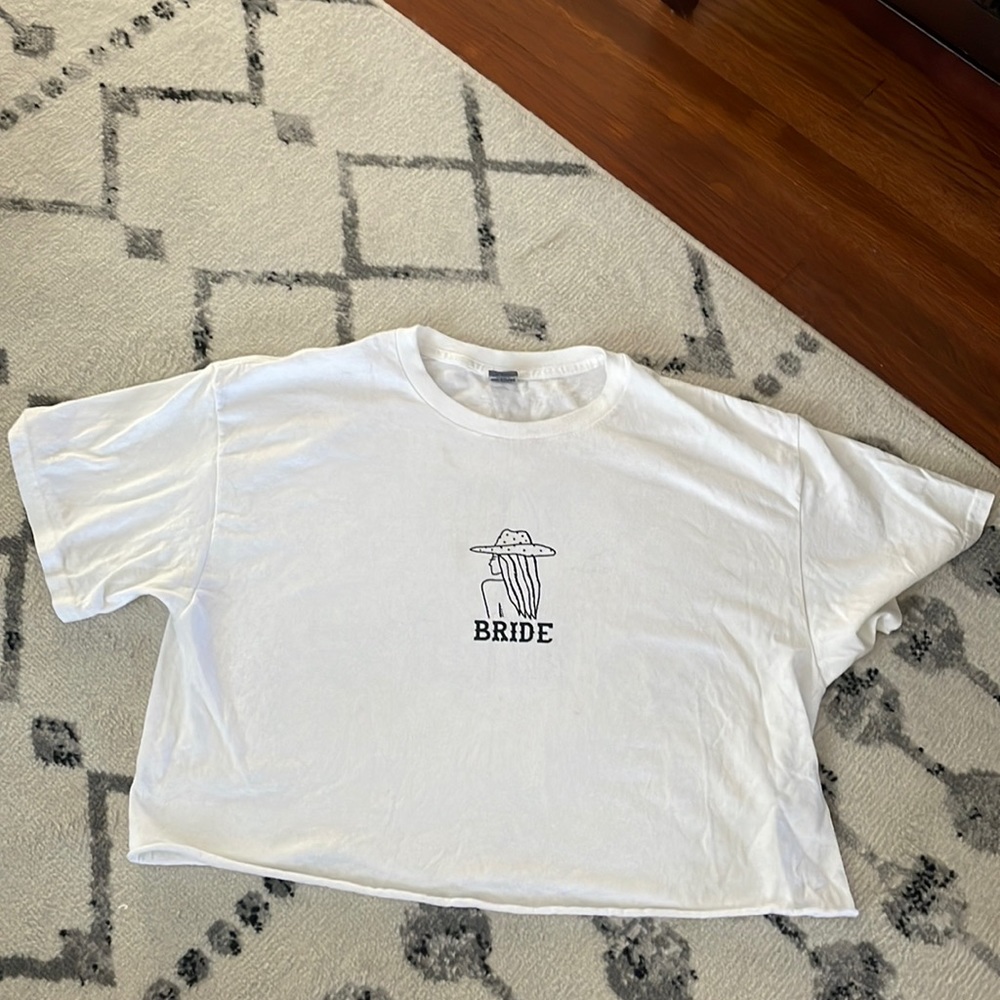 Brides last rodeo crop top